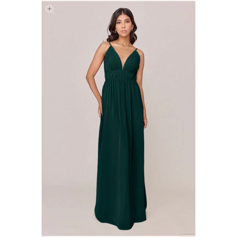 Revelry Alma Tulle Dress in Emerald Green Sz 16 NWT‎ Bridesmaid Maxi Christmas